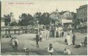 Postkarte - Ostseebad Cranz - Strandleben am Seesteg