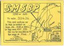 QSL - Funkkarte - SM5BP - Sweden - Bromma - 1958