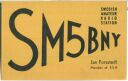 QSL - Funkkarte - SM5BNY - Sweden - Vasteras - 1958