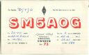 QSL - Funkkarte - SM5AOG - Sweden - Strängnäs - 1961
