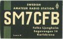 QSL - Funkkarte - SM7CFB - Sweden - Karlskrona