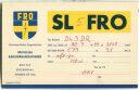 QSL - Funkkarte - SL5FRO - Sweden - Stockholm