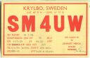 QSL - Funkkarte - SM4UW - Sweden - Krylbo