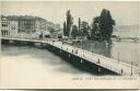 Postkarte - Genve-Genf - Pont des Bergues et Ile Rousseau 1905