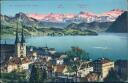 Luzern und die Alpen - Postkarte