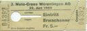 2. Moto-Cross Würenlingen 1969 - Eintrittskarte