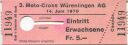 3. Moto-Cross Würenlingen 1970 - Eintrittskarte