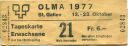 St. Gallen - Olma 1977- Eintrittskarte