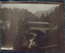 Gedeckte Holzbrücke am Julierpass - Foto ca. 1900