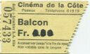 Peseux - Cinema de la Cote - Balcon - Eintrittskarte