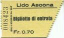Lido Ascona - Bigietto di entrata - Eintrittskarte