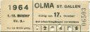 Olma - St. Gallen 1970 - Eintrittskarte
