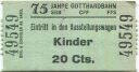 75 Jahre Gotthardbahn - Eintritt in den Ausstellungswagen - Kinder