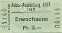 Ins - Anker Ausstellung 1967 - Eintrittskarte