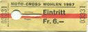 Moto-Cross Wohlen 1967 - Eintrittskarte