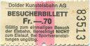 Dolder Kunsteisbahn AG - Besucherbillett