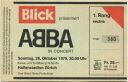 ABBA in Concert - Hallenstadion Zürich - Eintrittskarte