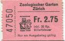 Zoologischer Garten Zürich - Eintrittskarte