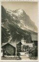 Grindelwald - Dorfpartie mit Kirche - Foto-AK 40er Jahre