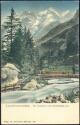 Postkarte - Lauterbrunnental - Die Jungfrau von Stechelberg aus ca. 1900