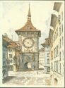 Ansichtskarte -Bern - Zeitglockenturm - Werbekarte Hoffann-La-Roche Saridon und Sedulon