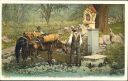 Ansichtskarte - Bei der Tränke - A l'abreuvoir ca. 1900
