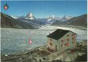 Zermatt - Monte Rosa Hütte - Grenzgletscher und Gornergletscher - Matterhorn - AK Grossformat