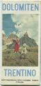 Dolomiten 1956 - Faltblatt mit 15 Abbildungen - Reliefkarte / Tomasi56