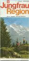 Jungfrau Region - Faltblatt mit 20 Abbildungen - grosse Reliefkarte