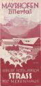 Mayrhofen 30er Jahre - Geislers Hotel und Pension Strass - Faltblatt mit 8 Abbildungen