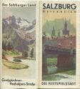 Salzburg Salzburger Land 30er Jahre - Faltblatt mit 34 Abbildungen