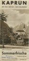 Kaprun 1939 - Faltblatt mit 9 Abbildungen