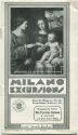 Milano Excursions - 24 Seiten mit 14 Abbildungen 1934 - Stadtplan