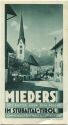 Mieders - Stubaital 30er Jahre - Faltblatt