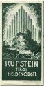 Kufstein - Heldenorgel 30er Jahre - Faltblatt mit 13  Abbildungen