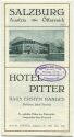 Salzburg 1929 - Hotel Pitter Besitzer Josef Reitter - Faltblatt mit 8 Abbildungen 