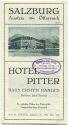 Salzburg 1929 - Hotel Pitter Besitzer Josef Reitter - Faltblatt mit 8 Abbildungen