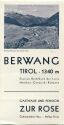 Berwang Tirol 1932 - Gasthaus und Pension Zur Rose - Faltblatt