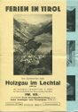 Holzgau im Lechtal 30er Jahre - Faltblatt