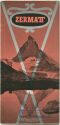 Zermatt 1954 - Faltblatt mit 9 Abbildungen