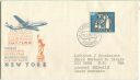 Postkarte - Erster Super Star Nonstop-Flug Frankfurt (Main) - New York