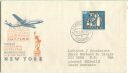 Postkarte - Erster Super Star Nonstop-Flug Frankfurt (Main) - New York