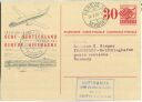Postkarte - Eröffnungsflug Genf - Deutschland