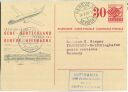 Postkarte - Eröffnungsflug Genf - Deutschland