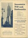 Sommerreise 1938 nach Nordamerika 1938 - Faltblatt mit 3 Abbildungen