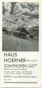 Sonthofen 30er Jahre - Haus Hoerner Pension vegetarisch nach Bircher-Benner - Faltblatt