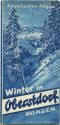 Oberstdorf im Winter 30er Jahre - Faltblatt mit 30 Abbildungen