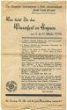 Hagnau - Winzerfest 1936 - einzelnes Blatt - Die Deutsche Arbeiterfront NS Gemeinschaft