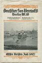 Deutscher Seeverein E.V. - Ostsee Reisen Juli 1927 - Faltblatt