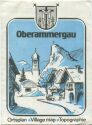 Oberammergau - Ortsplan mit Ortslinienverkehr 70er Jahre